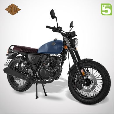 Moto homologuée SCRAMBLER 125 E5 - ARCHIVE - Bleu Recif