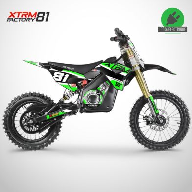 Motocross électrique enfant SX 1300W - XTRM81 - 14/12 - Vert