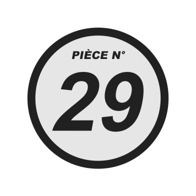 Plaque numéro gauche