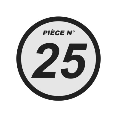Plaque numéro avant