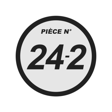 Tube de fourche gauche 525 mm - Noir