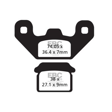 N°12 - Plaquettes de frein - EBC - Freinage hydraulique