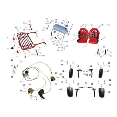 N°1 - Porte-bagages - Rouge