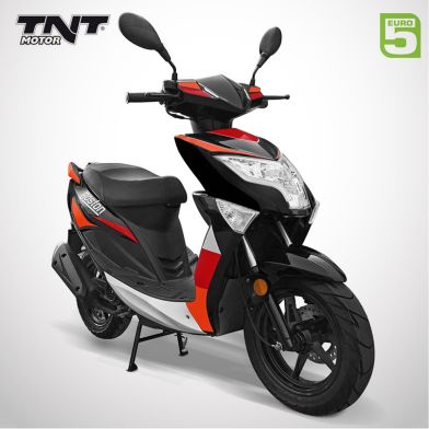 Scooter 50cc BOSTON 10" - 4 Temps - TNT MOTOR - Noir / Rouge