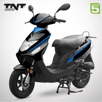 Scooter 50cc ROMA 3 - 4 Temps - TNT MOTOR - Noir Brillant / Bleu