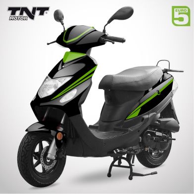 Scooter 50cc ROMA 3 - 4 Temps - TNT MOTOR - Noir Brillant / Vert