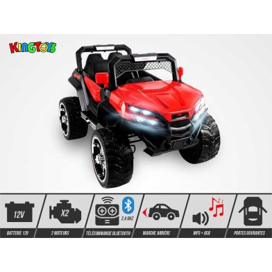 Buggy électrique enfant KINGTOYS – SSV 50W - Rouge