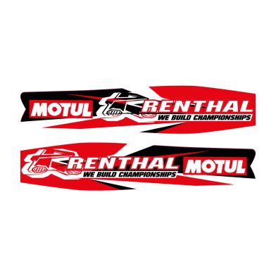 Stickers de bras oscillant - RENTHAL/MOTUL - Rouge