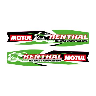 Stickers de bras oscillant - RENTHAL/MOTUL - Vert