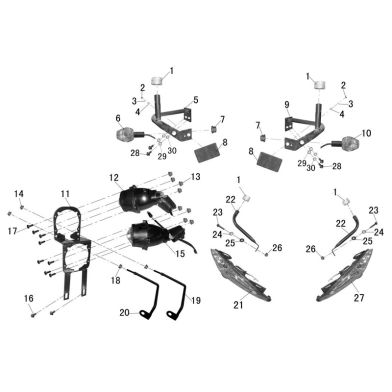N°9 - Support de clignotant arrière droit