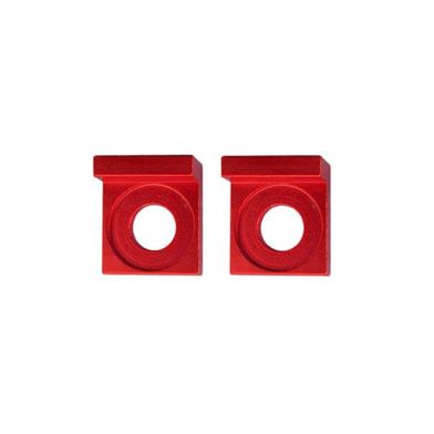 Tendeurs de chaîne alu carré - 12mm - Rouge