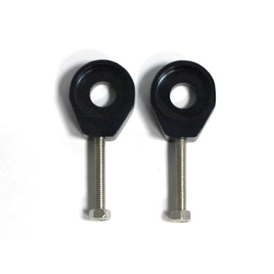 Tendeurs de chaîne alu rond - 15/6mm - Noir