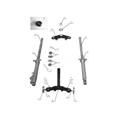 N°6 - Tube de fourche - Droit