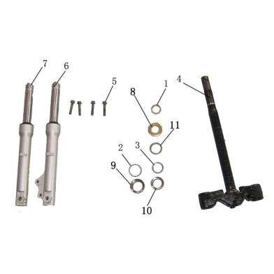 N°7 - Tube de fourche gauche