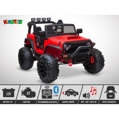 Voiture électrique enfant KINGTOYS - 4X4 Big Rock 80W - Rouge