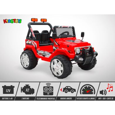 Voiture électrique enfant KINGTOYS - 4X4 Mountain 70W - Rouge