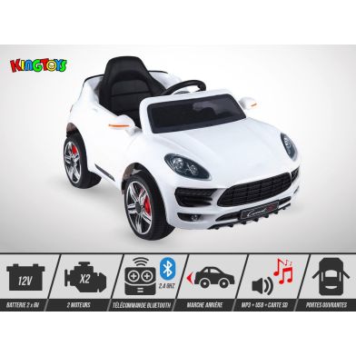 Voiture électrique enfant KINGTOYS - Kyan 60W - Blanc