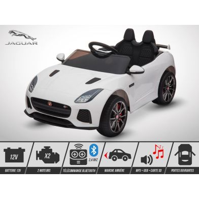 Voiture électrique enfant KINGTOYS - Jaguar F-TYPE SVR 50W - Blanc