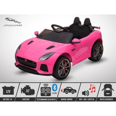 Voiture électrique enfant KINGTOYS - Jaguar F-TYPE SVR 50W - Rose