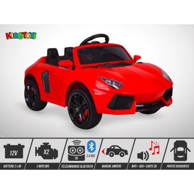 Voiture électrique enfant KINGTOYS - Lambo 50W - Rouge