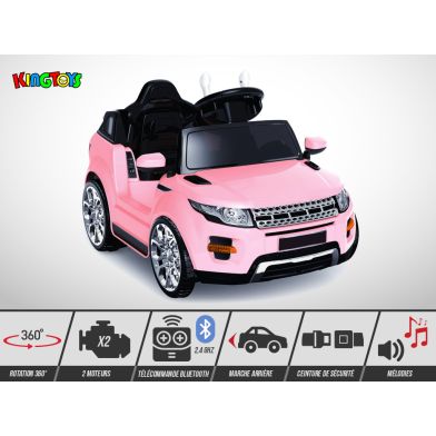 Voiture électrique enfant KINGTOYS - Lander 50W - Rose