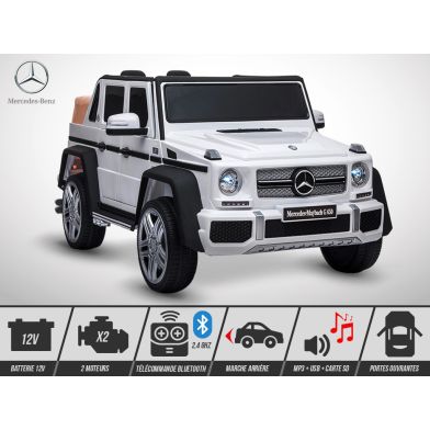 Voiture électrique enfant KINGTOYS - Mercedes G650 MAYBACH 50W - Blanc