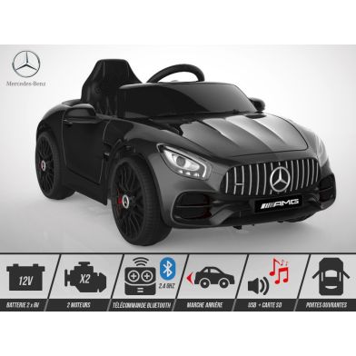 Voiture électrique enfant KINGTOYS - Mercedes GT AMG 40W - Noir