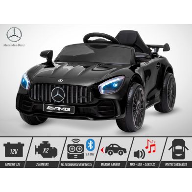 Voiture électrique enfant KINGTOYS - Mercedes GT-R AMG 40W - Noir