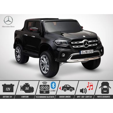 Voiture électrique enfant KINGTOYS - Mercedes X-CLASS PICKUP 140W - Noir