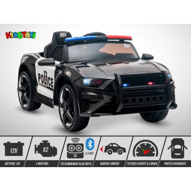 Voiture électrique enfant KINGTOYS - Mustang 60W - Police